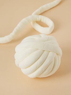 벨벳 빅 핸드니팅 뜨개실 250 g 아이보리