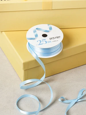 심플 리본 라이트블루 0.6 cm X 25 m