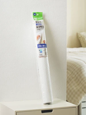실크 폼 벽지 50 X 250 cm 펄 크림 화이트