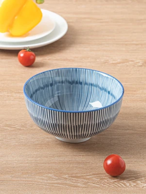은은한 블루 라인 대접 13.5 cm