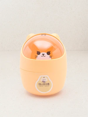 탁상용 동물 모양 뚜껑 휴지통 