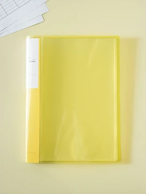 접착식 클리어 파일 40매입 옐로우