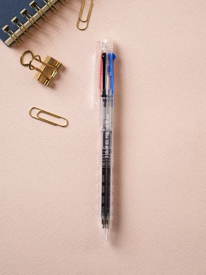 3색 중성 젤펜 0.38 mm 흑청적