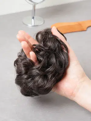 당고 머리 곱창 가발 브라운