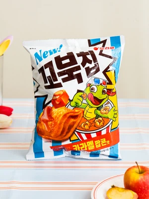오리온 꼬북칩 카라멜 팝콘 맛