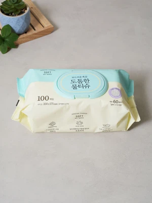 두툼한 물티슈 100매