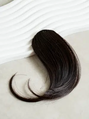시스루뱅 테일 앞머리 가발 브라운