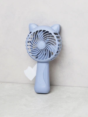 고양이 귀 모양 수동 선풍기 그레이