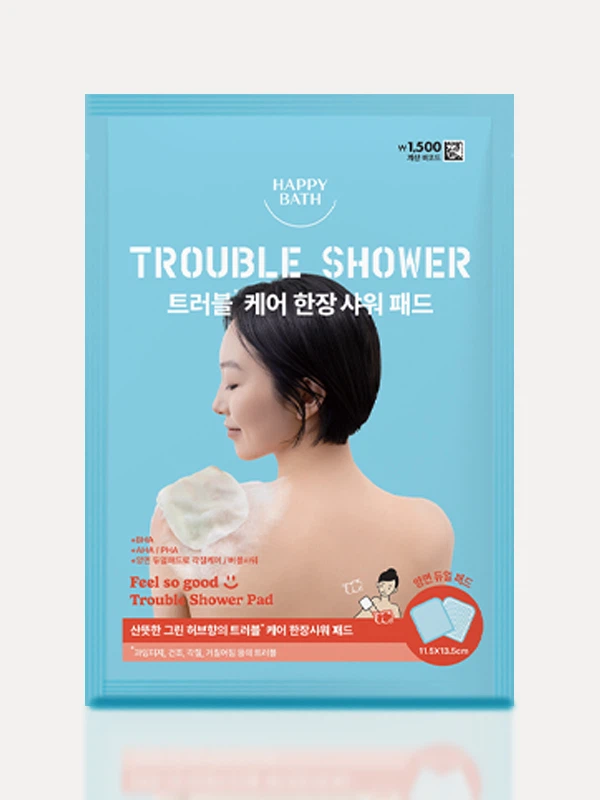 해피바스 필쏘굿 트러블 한 장 샤워 패드 1매