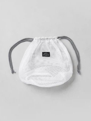 메시 조임 주머니 화이트