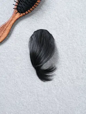 시스루뱅 앞머리 가발 블랙