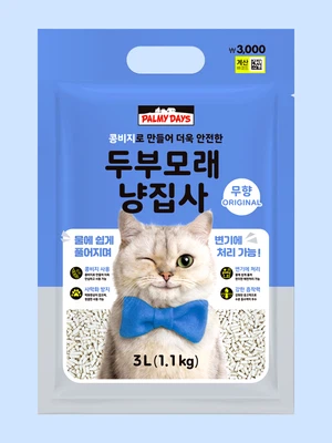 [펫] 고양이 두부 모래  1.1 kg 오리지널