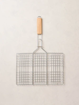 우드 핸들 고정 석쇠 34.5 X 23.5 cm