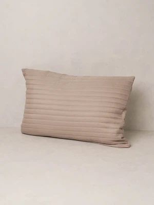 고주파 베개 커버 지퍼형 60 X 40 cm 브라운