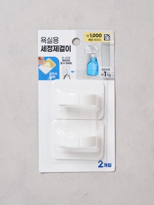 욕실용 접착식 다용도 걸이 후크 2개입