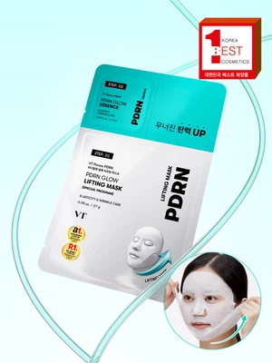 [이중턱리프팅]VT PDRN 광채리프팅마스크 1매 27 g+광채에센스 1.5 ml