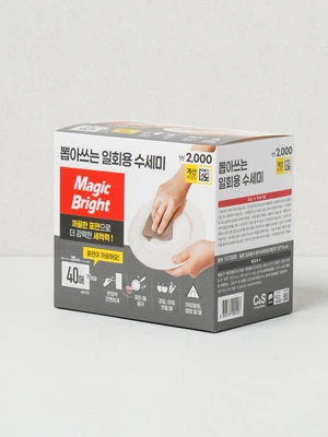 뽑아 쓰는 일회용 수세미 40매 28 X 19 cm