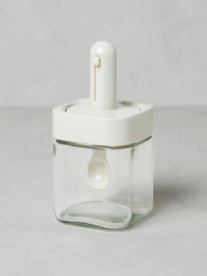 스푼 길이 조절 가능한 유리 양념통 280 ml
