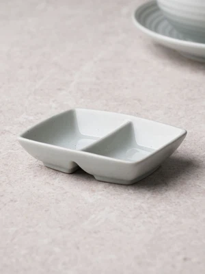 한식기풍 2칸 나눔 종지 9 cm