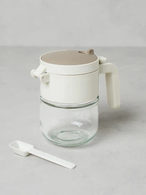 스푼 포함 3가지 타입 유리 양념통 300 ml