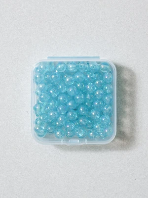 오로라 투명 비즈 8 mm 블루