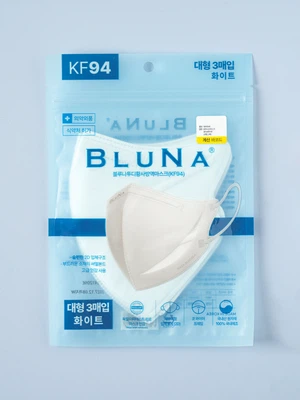 블루나 KF94 2D 마스크 화이트 대형 3매입