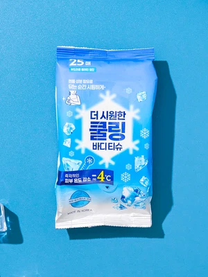 강력 쿨링 물티슈 25매입
