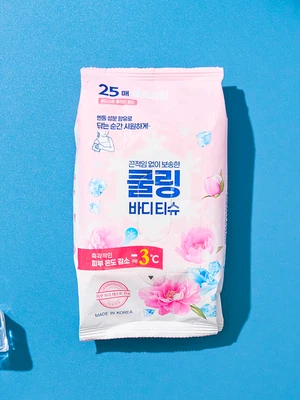 쿨링 물티슈 25매입 플로럴 향