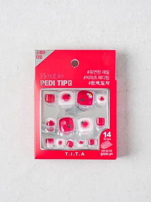 티타프레스 패디 팁 14개입 레드