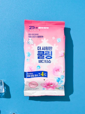 강력 쿨링 물티슈 25매입 플라워 향