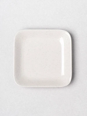 화이트 멜라민 사각 접시 19.5 cm