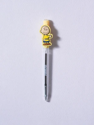 피너츠 찰리 브라운 회전식 마스코트 볼펜 0.5 mm 블랙