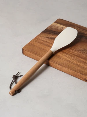 우드 손잡이 실리콘 스패츌러 29.5 cm