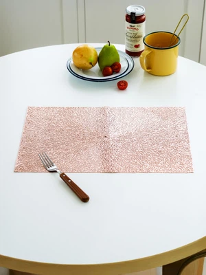 촘촘한 직사각 테이블 매트 45 X 30 cm 로즈골드