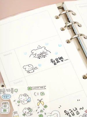 멍글이냥글이 스티커  4매입