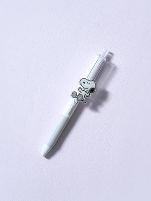 피너츠 슬라이드 볼펜 0.5 mm 블랙 스누피 화이트