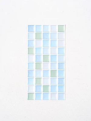 데코 스티커형 타일 시트지 10 X 20 cm 블루