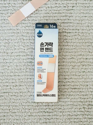 플레이드 손가락 면 밴드 16매입