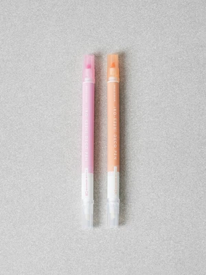 지울 수 있는 데코 펜 2개입 핑크＆오렌지