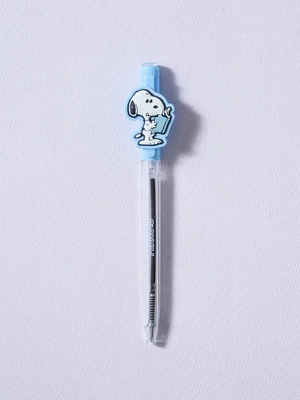 피너츠 독서 스누피 회전식 마스코트 볼펜 0.5 mm 블랙