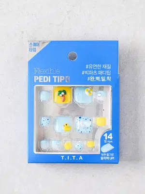티타프레스 페디 팁 14개입 블루
