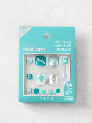 티타프레스 페디 팁 14개입 그린