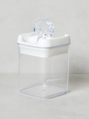 사각 누름 밀폐 용기 270 ml 아이보리