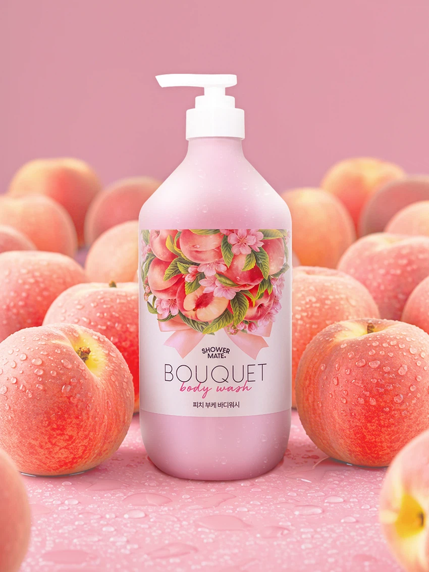 샤워메이트 부케 바디워시 1000 ml  피치