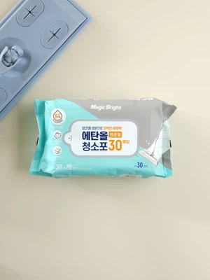 매직브라이트 에탄올 청소포 20 X 30 cm 30매입