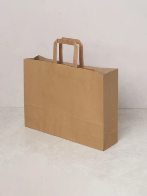 크라프트 가로형 쇼핑백 36 X 26 X 9 cm 4매입