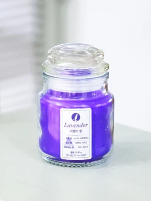 유리마개컬러캔들 90 g(라벤더향)