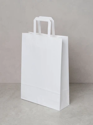 화이트 크라프트 쇼핑백 26 X 36 X 9 cm 4매입