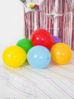 파티용 고무풍선 30 cm 10개입 레인보우 6색
