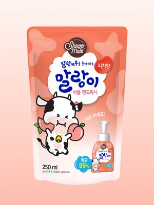 샤워메이트 말랑이 핸드워시리필 피치 향 250 ml